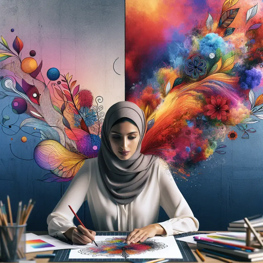 Representation of Balancing Creativity and Client Expectations in Freelance Graphic Design